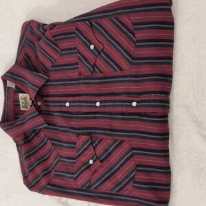 Ely Cattleman Striped Western Shirt XL